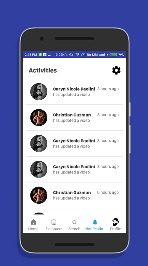 Mobile app for Gym screenshot 1